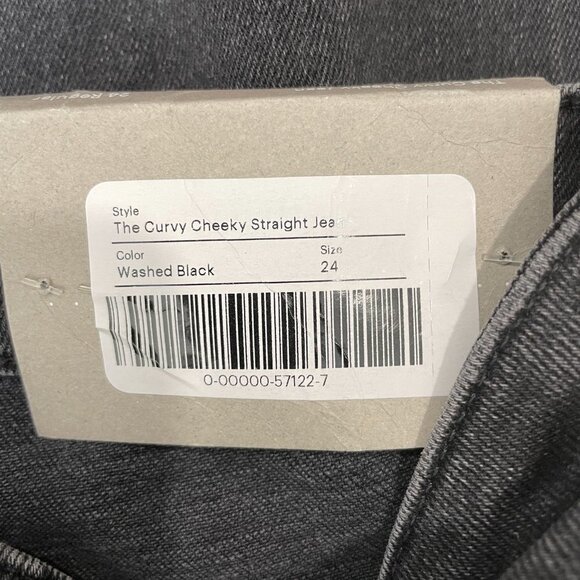 Everlane Women Size 24R The Curvy Cheeky Jean 90's Washed Black‎ Low Stretch NEW - Picture 7 of 8